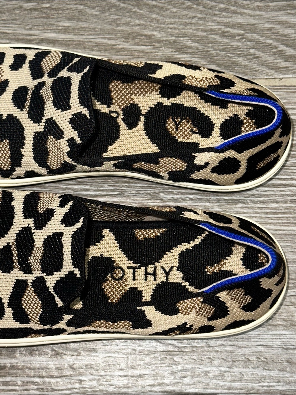Rothy's The Original Desert Cat Womens 7.5 Sneaker Slip On Leopard Print Comfort - Picture 7 of 10